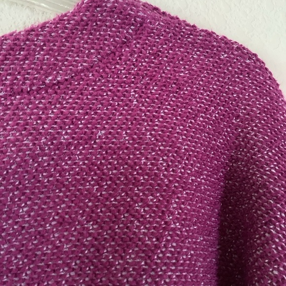 LANDS' END Pullover Tunic Sweater Boucle Tweed Top Casual Travel Magenta Pink 2X - Picture 6 of 8